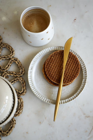 Porcelain and Gold Coffee Tumbler