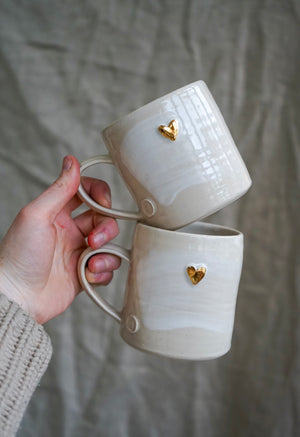 PRE-SALE Gold Heart Mugs