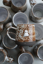 Black Clay Ghost Mug