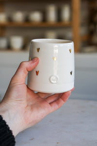 Porcelain and Gold Coffee Tumbler