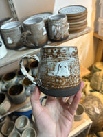 Black Clay Ghost Mug