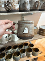 Black Clay Ghost Mug