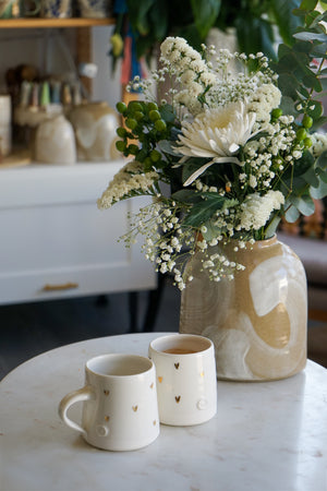 Porcelain and Gold Coffee Tumbler