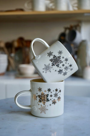 Porcelain Snowflake Mug